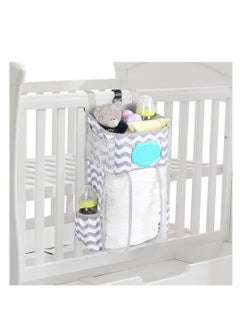 SYOSI Hanging Baby Nappy Caddy Organiser Nappy Organizer Crib Nappy Organiser Hanging Diaper Caddy Baby Diaper Caddy Rack Hanging Diaper Organizer Holder Multifunctional Cot Nursery Organiser  - Image 1