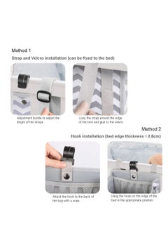 SYOSI Hanging Baby Nappy Caddy Organiser Nappy Organizer Crib Nappy Organiser Hanging Diaper Caddy Baby Diaper Caddy Rack Hanging Diaper Organizer Holder Multifunctional Cot Nursery Organiser  - Image 3