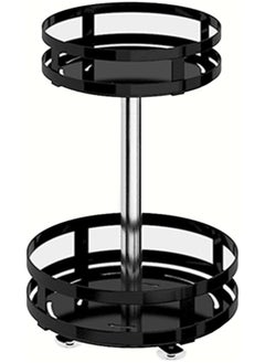 Generic 360° Rotating Condiments Rack, Metal Storage Rack Multi-Layer Condiments Turntable Spice Container Holder Kitchen Cupboard Organiser for Spice Jars Storage  - Image 1