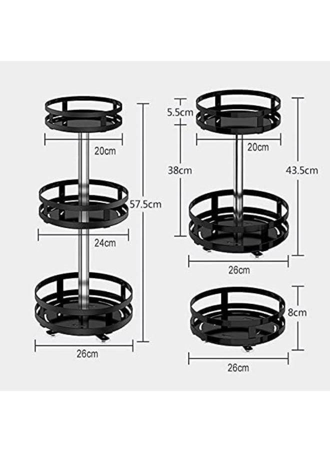 360° Rotating Condiments Rack, Metal Storage Rack Multi-Layer Condiments Turntable Spice Container Holder Kitchen Cupboard Organiser for Spice Jars Storage - pzsku/ZB59E1BDC1E427FE0521AZ/45/_/1727602677/ff3ec79d-9c7a-4812-8fe2-807b0a57b2da