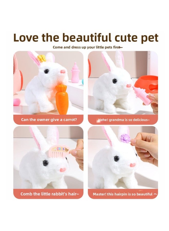Children's Rabbit Plush Toy Girl's Electric Simulation Animal Doll Called Moving Cute Pet Doll Birthday Gift-Color:Cute Pet Backpack Puppy Brown  - Image 4