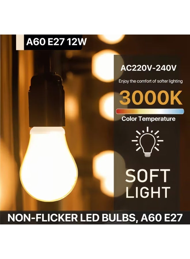 Max LED Bulb M-B1114-A 12W E27 Warm White 3000K – Energy Saving SMD Light Bulb 1100Lm – Wide 200° Beam, Long Life 15000H, Aluminum+PC, CE RoHS Certified - Image 1