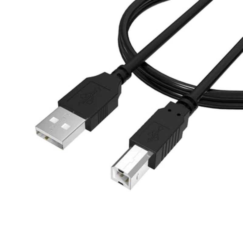سلك كابل طابعة USB إلى الكمبيوتر متوافق مع Canon PIXMA TS6420a، TS702a، TS9520a، TS3720، TR4720، TR7020a، TR8620a، TR160، MG3620، G7020، G6020، MegaTank G3270، GX2020، imageCLASS LBP6030w - Image 1