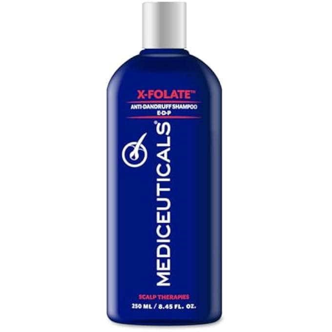Mediceuticals X-Folate Shampoo Anti Dandruff Shampoo for Women and Men â€“ Persistent Dandruff Control â€“ For Scaly, Flaky Scalp and Scalp Buildup - Reduces Itching - 8.45 oz/ 250ml