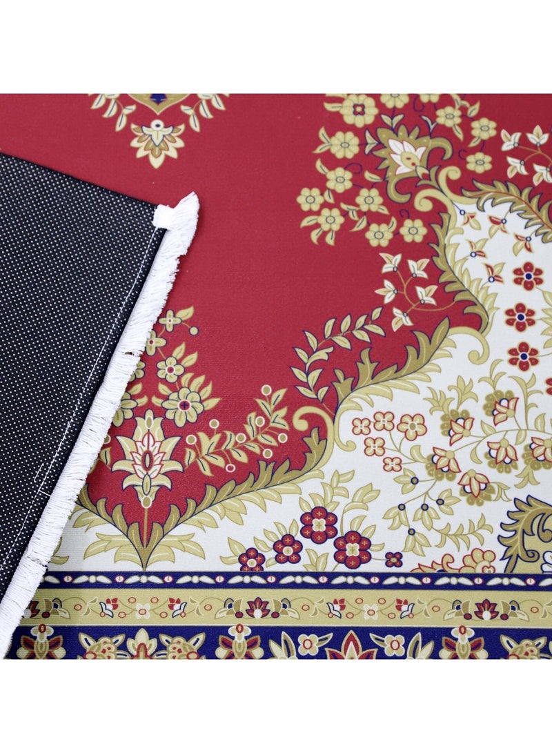 Alkaffary Bashayer Area Rug, Living Room & Majlis Rug, Luxury Heritage Arabic Design High-Quality Materials, Red ,200x300 cm - Image 4