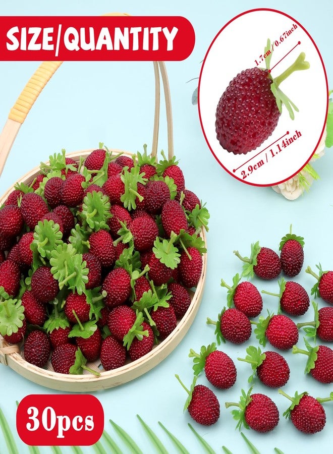 Gresorth 30pcs Artificial Raspberry Fake Fruit Decoration Home House Kitchen Cabinet Food Model - Image 2