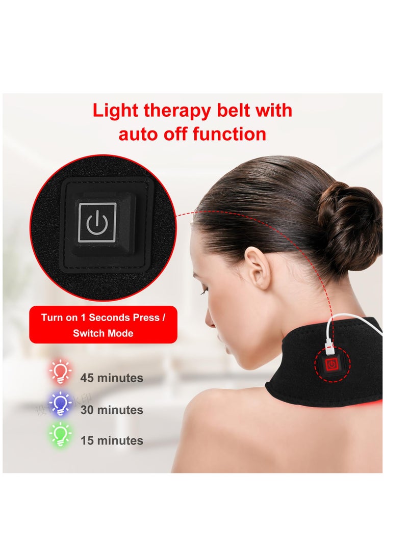SYOSI Red Light Therapy Belt, 660nm Red Light and 850nm Near Infrared Light Therapy Belt, for Body Shoulder Chin Neck Hand Wrist, Wearable Red Light Therapy Wrap for Men Women  - Image 5