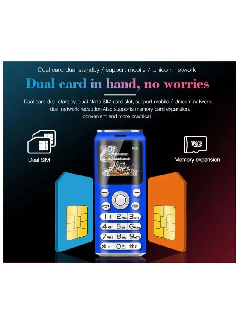 هوب هاتف محمول صغير - هاتف محمول صغير لطيف بحجم 1.0 بوصة، مزود بشريحتين اتصال - صغير الحجم وخفيف الوزن، مثالي للسفر والاستخدام اليومي - أحمر - Image 3