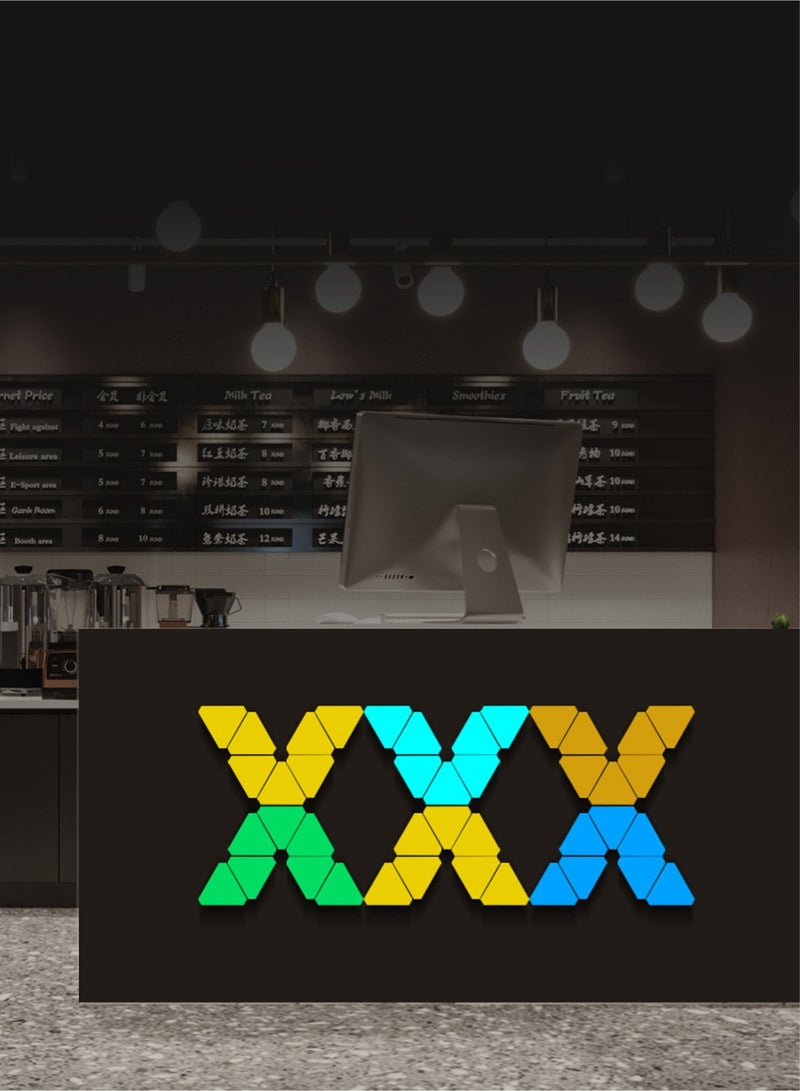 DMG TECH DMG Smart Triangle RGB LED Wall Lights - Wi-Fi Smart Home Decor with Music Sync, Perfect for Gaming Rooms & Parties (6 Pack) - Image 2