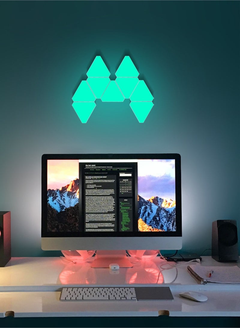 DMG TECH DMG Smart Triangle RGB LED Wall Lights - Wi-Fi Smart Home Decor with Music Sync, Perfect for Gaming Rooms & Parties (6 Pack) - Image 3