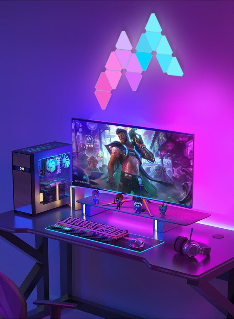 DMG TECH DMG Smart Triangle RGB LED Wall Lights - Wi-Fi Smart Home Decor with Music Sync, Perfect for Gaming Rooms & Parties (6 Pack) - Image 5