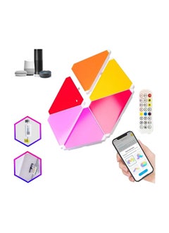 Light Panels, Smart Triangle RGB LED Wall Light Panels Panels, Wi-Fi Smart Home Decor Creative Lights with Music Sync, Compatible with Alexa Google Assistant, for Gaming Rooms, Party Decor(6 Pack)