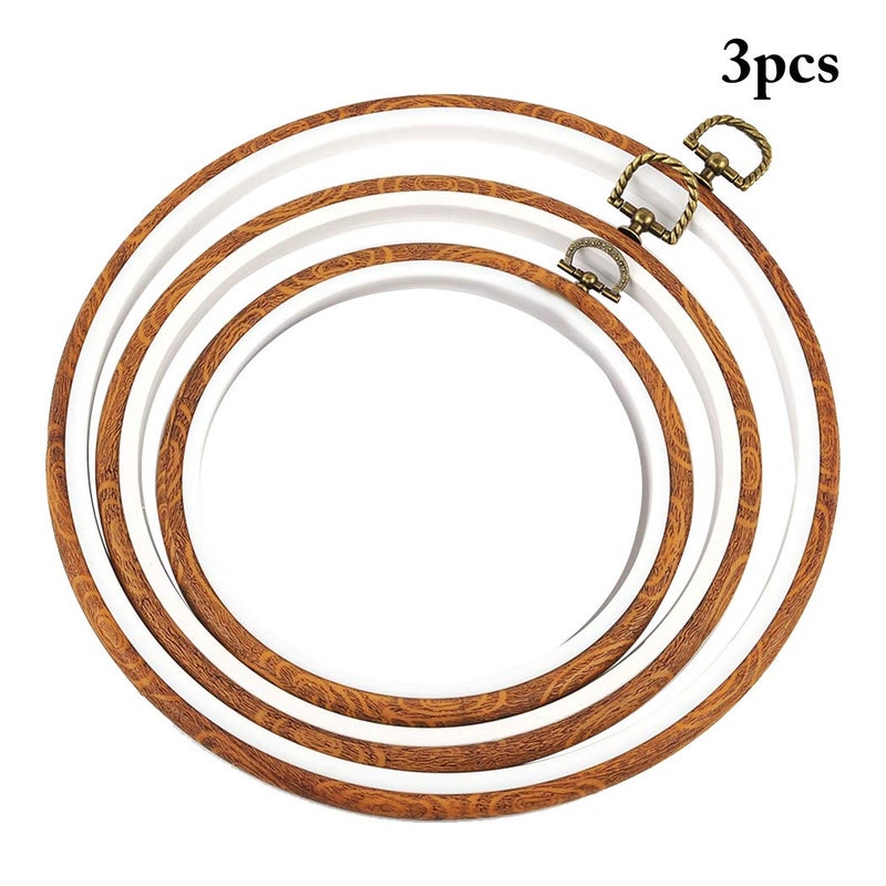 Anjetan 3-Piece Embroidery Hoop Set - Round Sewing Hoops & Frames - Image 4