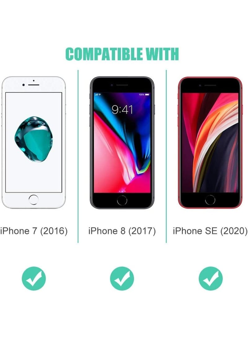 أتش أم سي جراب شفاف من السيليكون الشفاف الناعم TPU لهواتف iPhone 7 / iPhone 8 / iPhone SE، مزود بزوايا معززة ماصة للصدمات... - Image 2