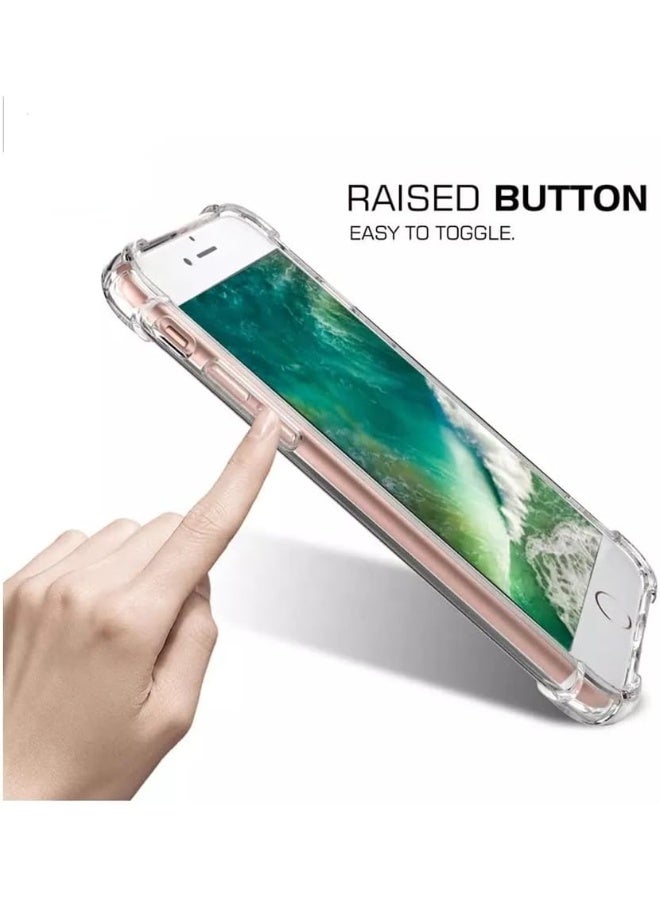 أتش أم سي جراب شفاف من السيليكون الشفاف الناعم TPU لهواتف iPhone 7 / iPhone 8 / iPhone SE، مزود بزوايا معززة ماصة للصدمات... - Image 4