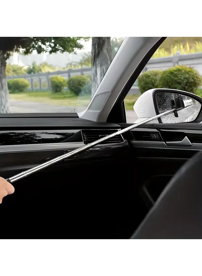 Pink Retractable Car Windshield Wiper with Long Bar Grip Raindrop Cleaner Tool - Image 4