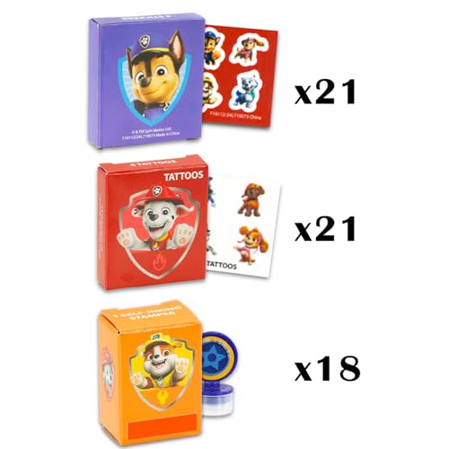 Nickelodeon Paw Patrol Party Favors Bulk Set Bundle with 60 Pieces Party Favor Boxes with Stickers Tattoos and Stampers for Kids Birthday Paw Patrol Classroom Prize Boxes - Image 5