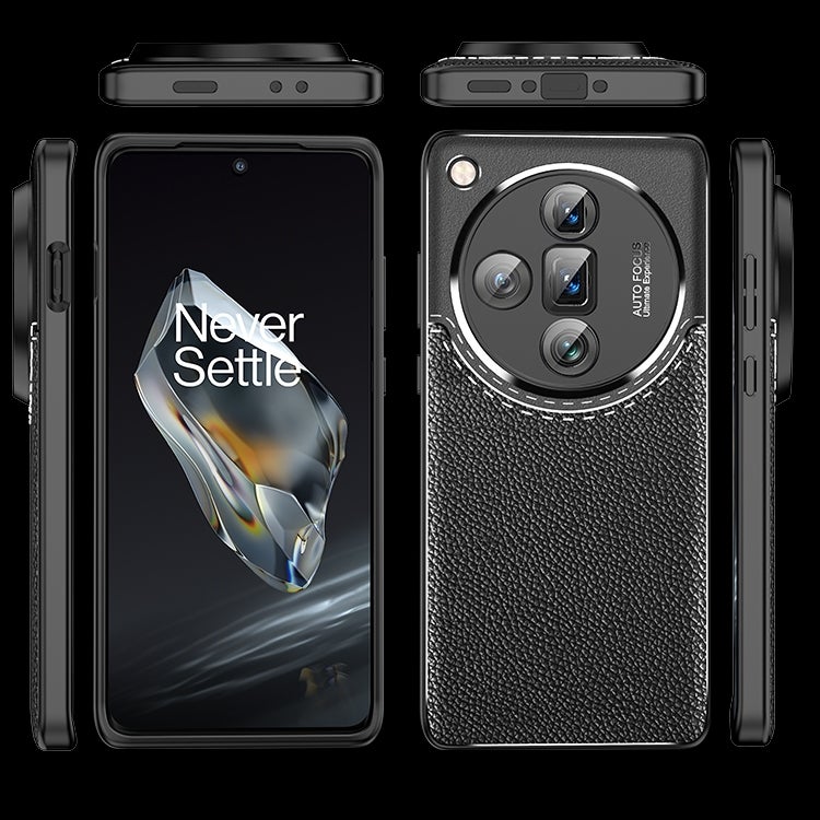 HuHa Case Cover For OPPO Find X7 Litchi Texture Shockproof TPU Phone Case(Black) - Image 3