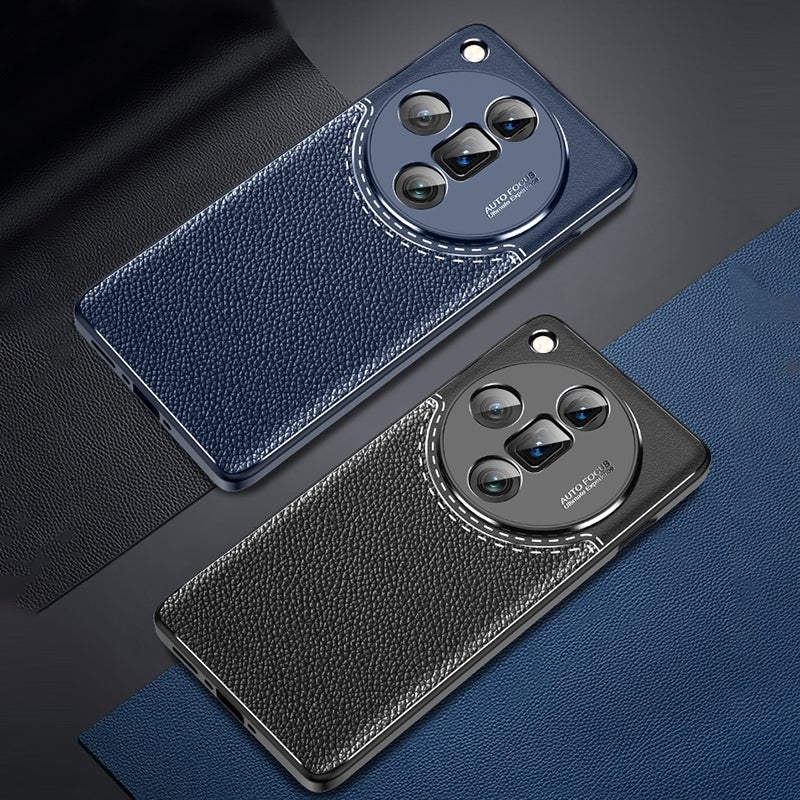 HuHa Case Cover For OPPO Find X7 Litchi Texture Shockproof TPU Phone Case(Black) - Image 2