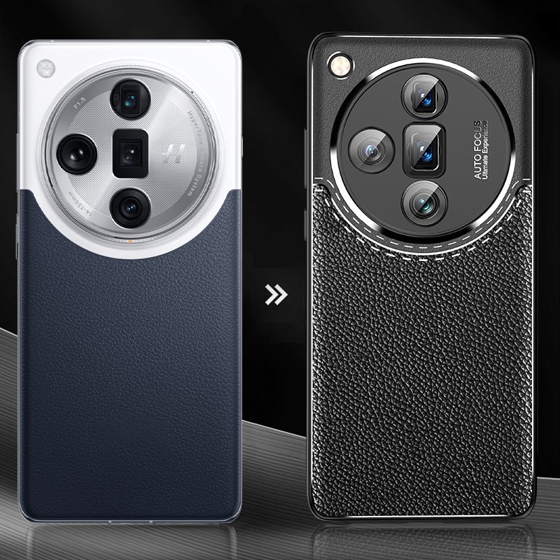 HuHa Case Cover For OPPO Find X7 Litchi Texture Shockproof TPU Phone Case(Black) - Image 4