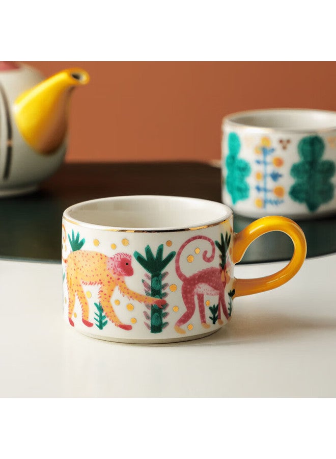 All-round Quanshi English-style Teapot Set With Two Cups, Suitable For Brewing Black Tea, Floral Tea, And Afternoon Tea, Ceramic Coffee Pot, Perfect For Housewarming Gift Box - Image 5
