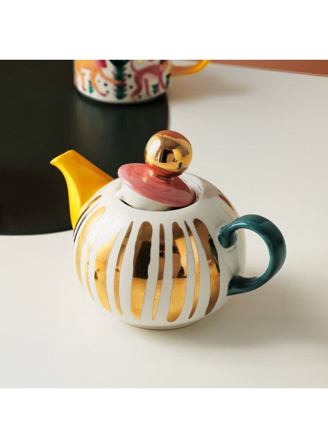 All-round Quanshi English-style Teapot Set With Two Cups, Suitable For Brewing Black Tea, Floral Tea, And Afternoon Tea, Ceramic Coffee Pot, Perfect For Housewarming Gift Box - Image 4
