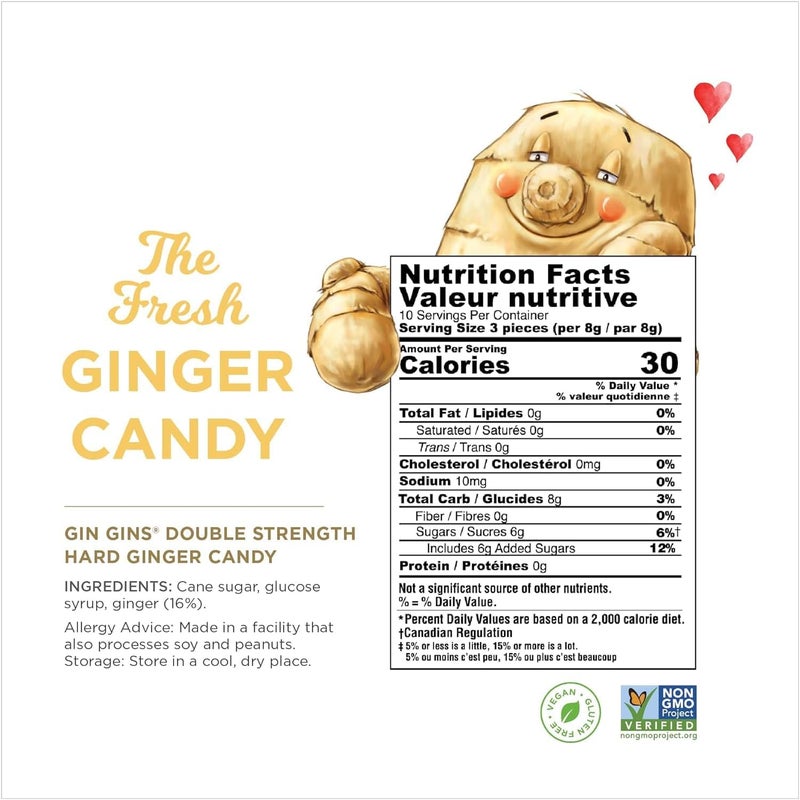 The Ginger People GIN GINS® Double Strength Hard Ginger Candy - Image 2