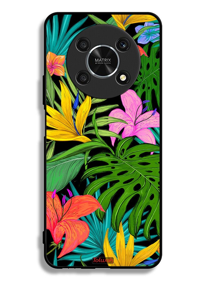 Tolwak Honor X30 5G Protective Case Cover Pattern Tropical Flowers Leaves - Image 2