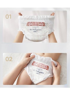 Babycare Babycare - Royal Baby Diaper Pants, Size 4 (9–14 Kg), Pack of 2 (76 Pieces), BPA-Free, Non-Toxic, Ultra-Absorbent, Leak-Proof, Soft and Breathable, Stretchy Waistband, Hypoallergenic, Pull-Up Style, Comfortable Fit, Easy to Wear, Gentle on Skin, Ideal for Toddlers, Day and Night Protection  - Image 2