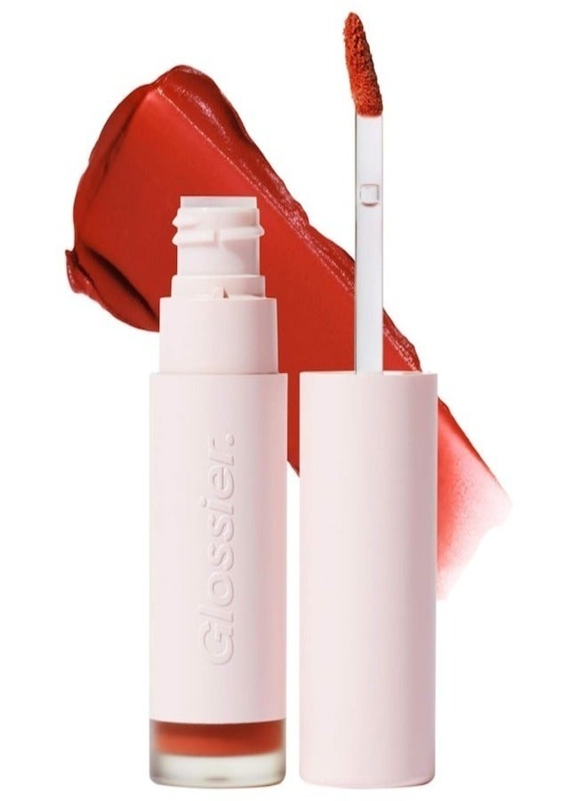 Glossier  G Suit Soft Touch Lip Crème , Strike - burnt, orange-red 6ml - Long-Lasting Velvet Matte Finish - Image 1