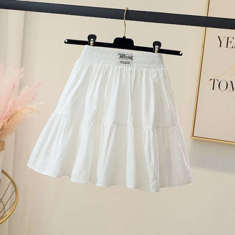 Girls' Short Skirts, Summer Kidsren'S Baby Girl Pleated Skirts, Versatile Elastic Waist A-Line Skirts, Little Girls' Half Skirts - Image 5