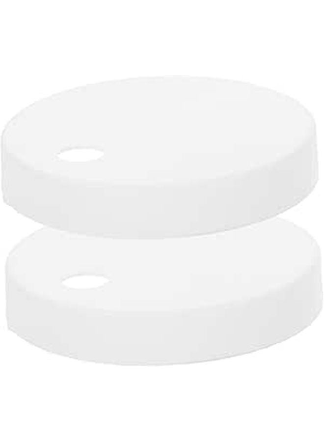 Toilet Seat Bolt Cover Caps Set Of 2 White Quick Installation Durable For All Toilets - Image 1