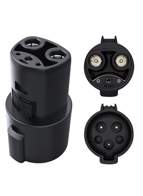 J1772 to Tesla Charger Adapter, 80A/240V, Safety Certified, Compatible with Tesla Model 3, Y, S, X, Portable SAE J1772 EV Charging Solution for Outdoor Use