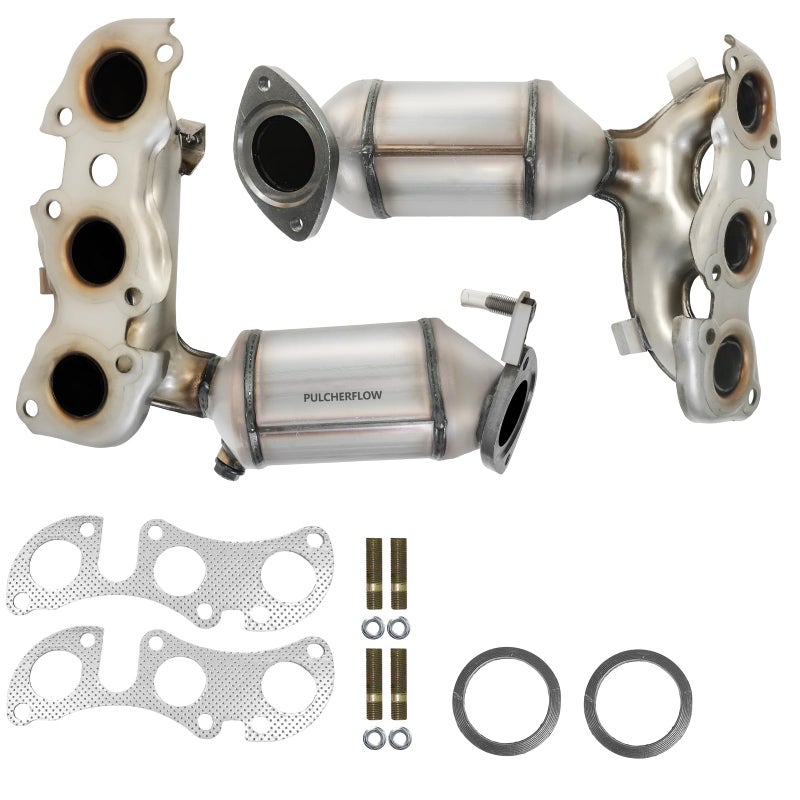 PULCHERFLOW Left Right Catalytic Converter Compatible with 2002 2003 2004 2005 2006 Toyota Camry 2002 2003 Lexus ES300 30L High Performance EPA Compliant