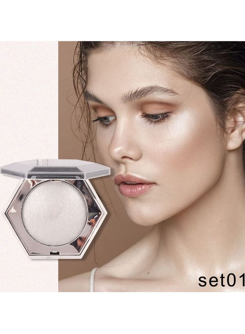 SYOSI Pearl White Face Body Cheek Diamond Shimmer  Highlight Makeup Palette Powder iluminadores iluminador - Image 1