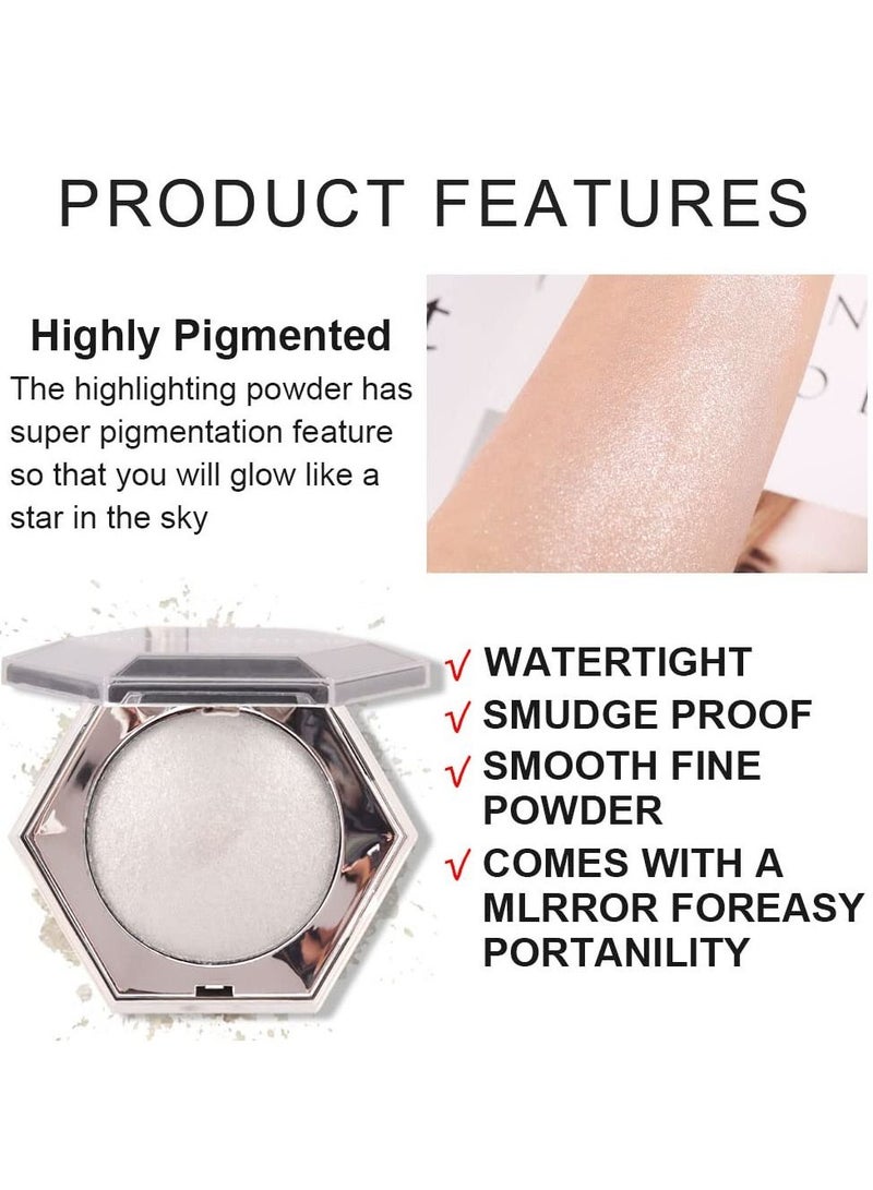 SYOSI Pearl White Face Body Cheek Diamond Shimmer  Highlight Makeup Palette Powder iluminadores iluminador - Image 3