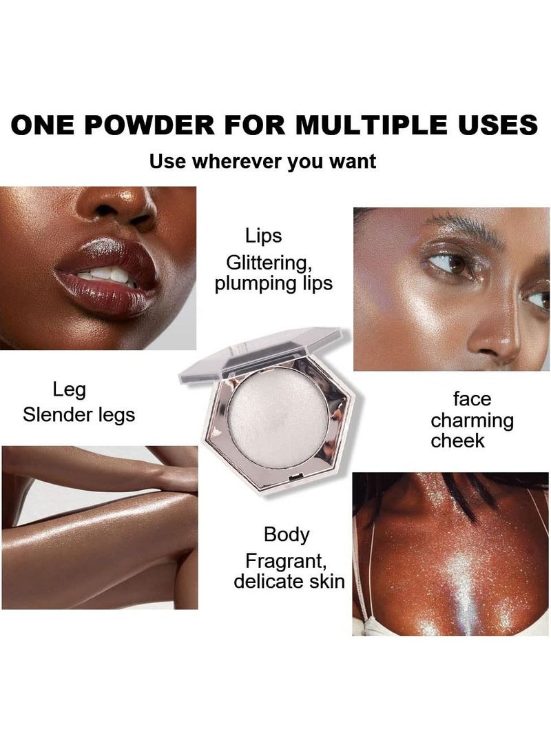 SYOSI Pearl White Face Body Cheek Diamond Shimmer  Highlight Makeup Palette Powder iluminadores iluminador - Image 4