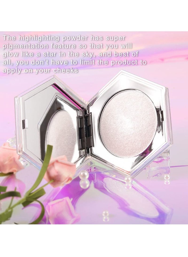 SYOSI Pearl White Face Body Cheek Diamond Shimmer  Highlight Makeup Palette Powder iluminadores iluminador - Image 5