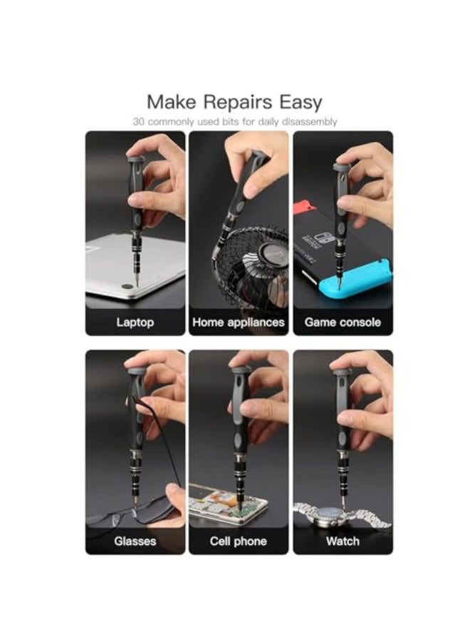 Comprehensive Screwdriver Bit Set 32 in 1, Multi-bit Precision Screwdriver Collection Compact Precision 32-Bit Screwdriver Set with Case for Jewelers Watch Phones Laptop Toys and Electronics Repair - Image 4