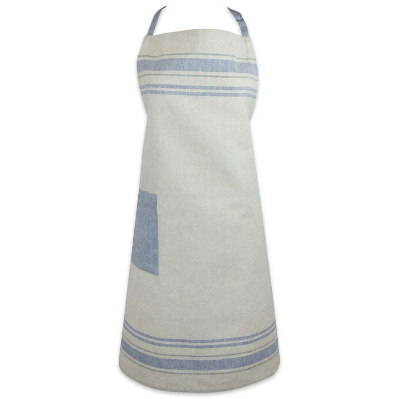DII French Stripe, Kitchen Collection, Chef Apron, Nautical Blue - Image 1
