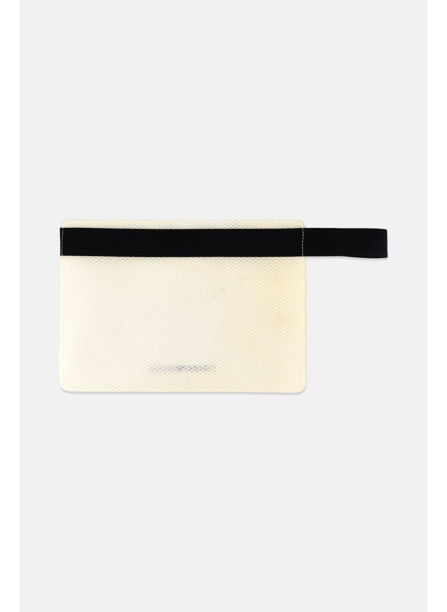 EMPORIO ARMANI Women 3 Piece Brand Logo Pouch 22 H x 32 L x 1 W cm, Yellow Combo  - Image 3