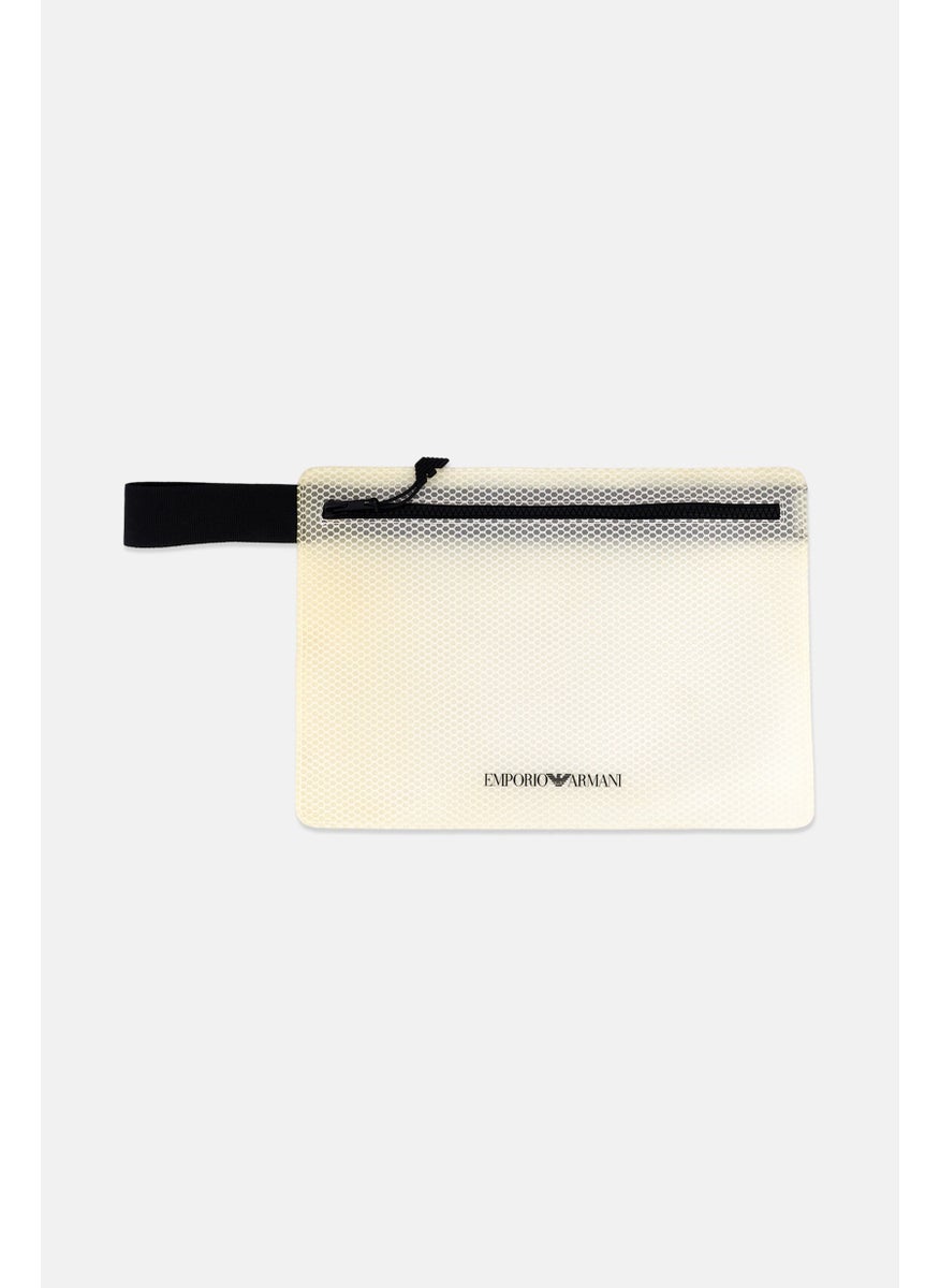 EMPORIO ARMANI Women 3 Piece Brand Logo Pouch 22 H x 32 L x 1 W cm, Yellow Combo  - Image 2