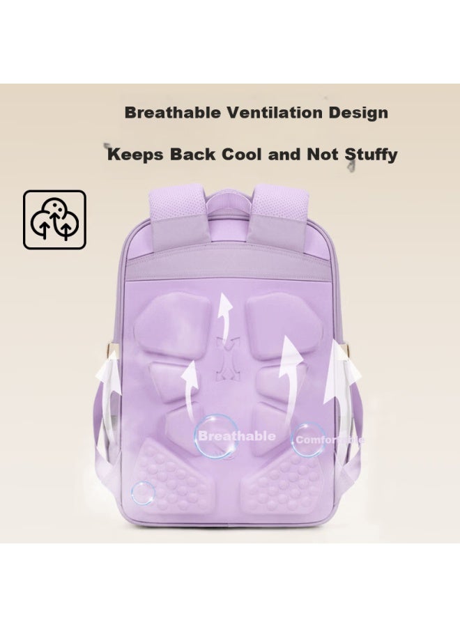 Snoopy Primary School Backpack Ergonomic Waterproof Large Capacity Kids School Bag Blue For Grades 4-6 - Image 3