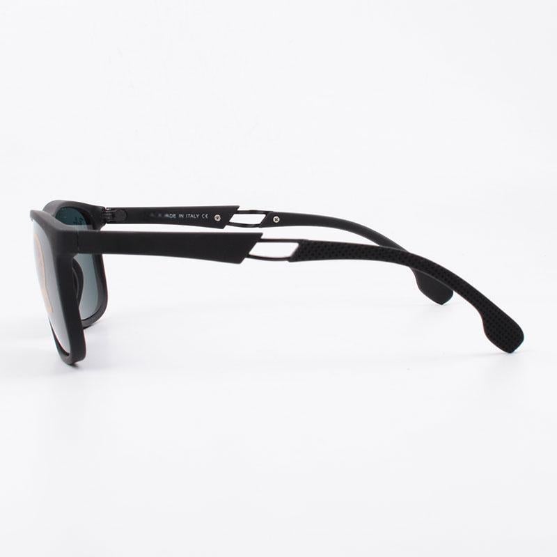 Police RB Men's Cycling Glasses Classic Men's Sunglasses Black Framed with Green UV Lenses - Image 3