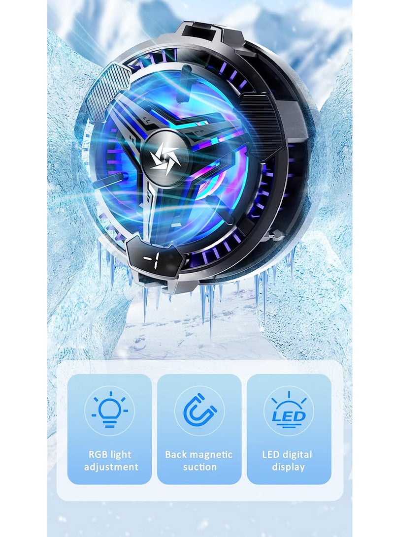 Loquat Phone Cooler, Phone Cooling Fan for Gaming, 2 Modes, Adsorption Design, Semiconductor Phone Cooler with RGB Light,Mini Phone Cooler for Mobile Phone Tablet PC - Image 5