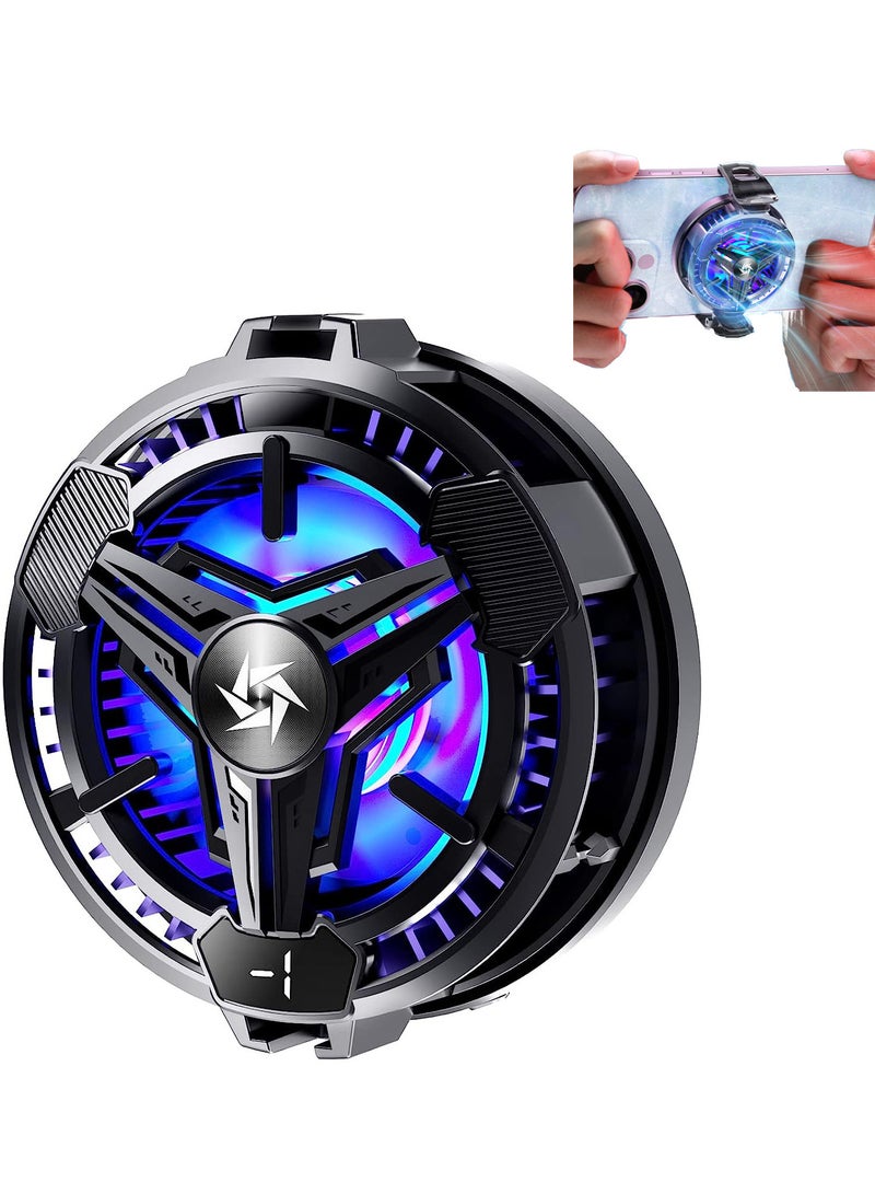 Loquat Phone Cooler, Phone Cooling Fan for Gaming, 2 Modes, Adsorption Design, Semiconductor Phone Cooler with RGB Light,Mini Phone Cooler for Mobile Phone Tablet PC - Image 1