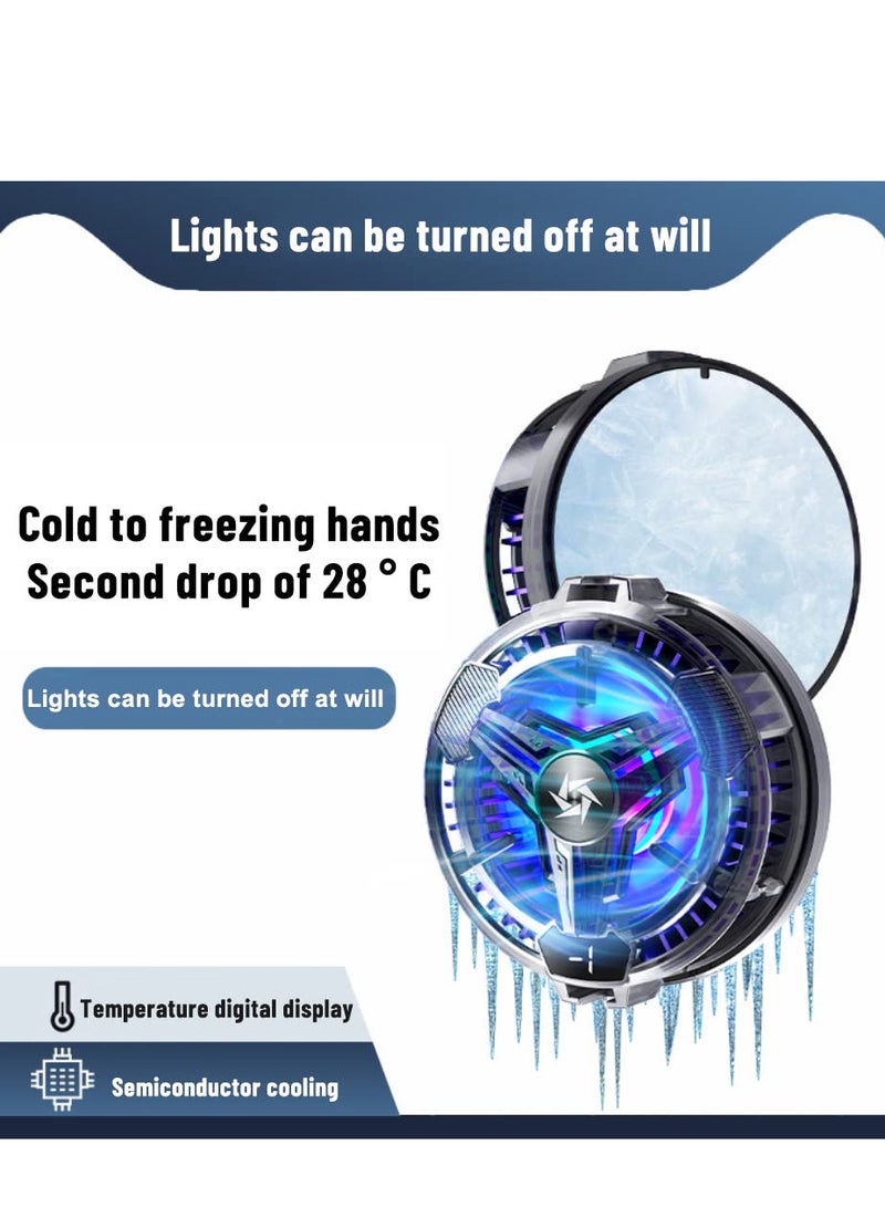 Loquat Phone Cooler, Phone Cooling Fan for Gaming, 2 Modes, Adsorption Design, Semiconductor Phone Cooler with RGB Light,Mini Phone Cooler for Mobile Phone Tablet PC - Image 3