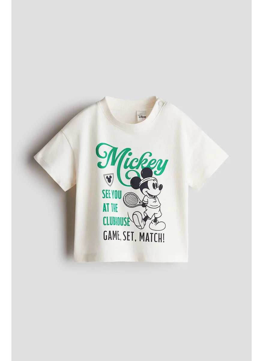 H&M Print-Motif Cotton T-Shirt