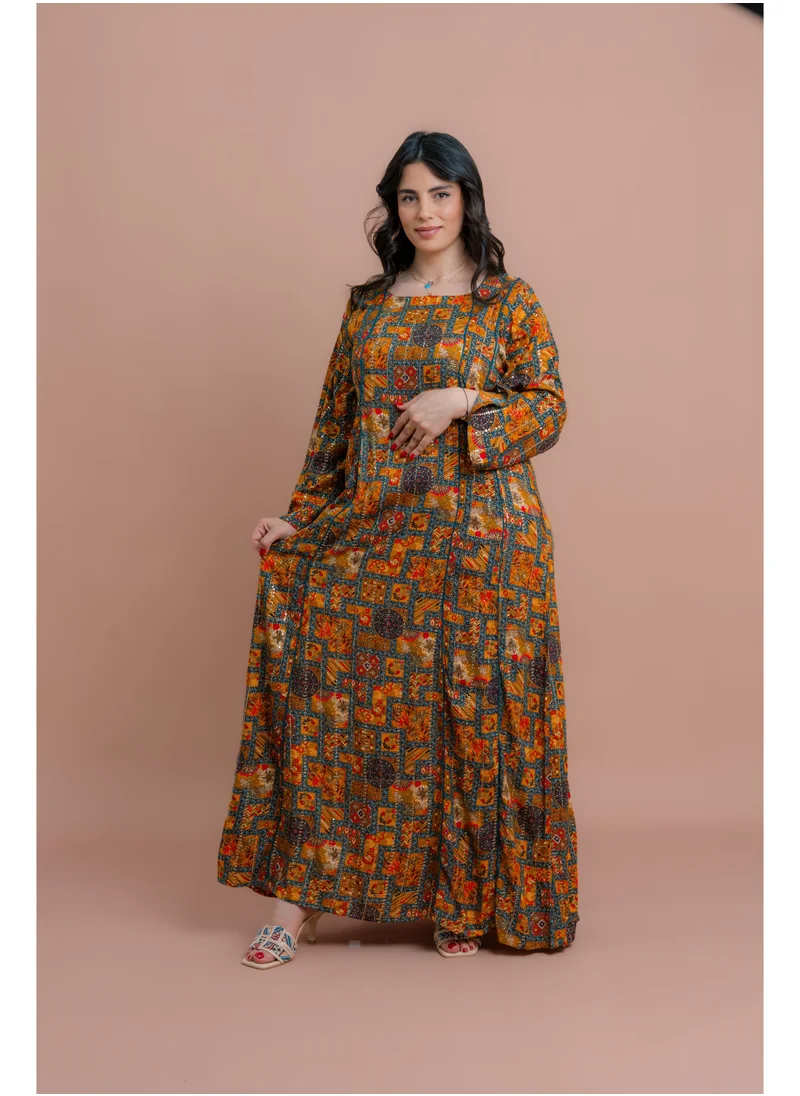 IKKXA Abstract Geometric Maxi IK050 Orange