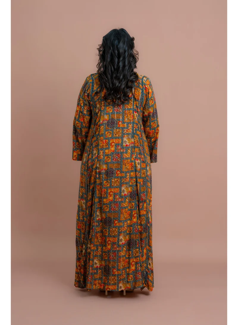 IKKXA Abstract Geometric Maxi IK050 Orange
